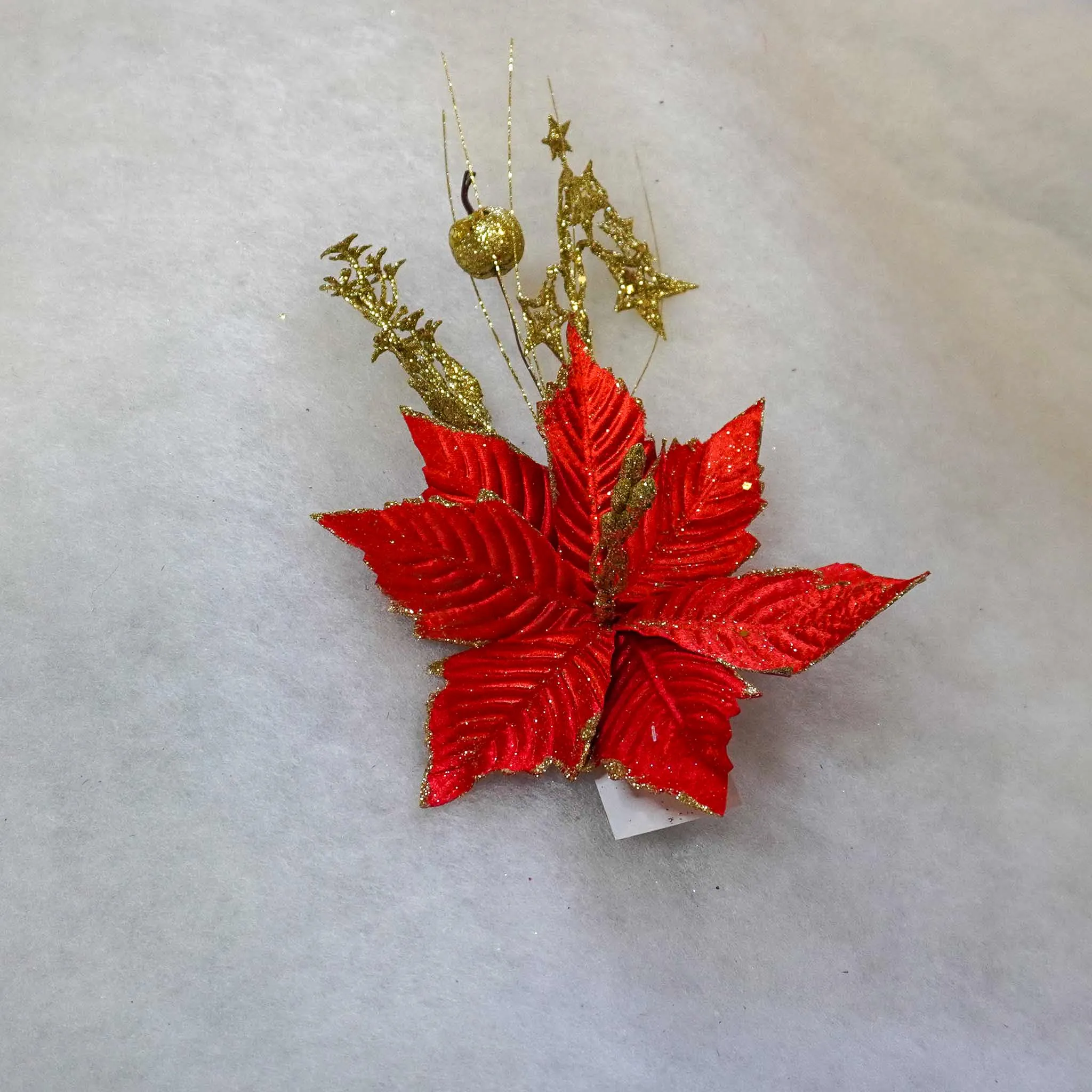 Flower Red with Gold Stars