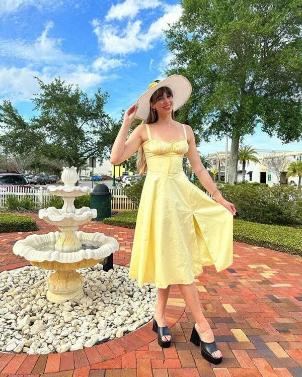 FLYTONN-Sexy spring and summer dresses, party dresses, graduation gifts,Helen High Split Dress