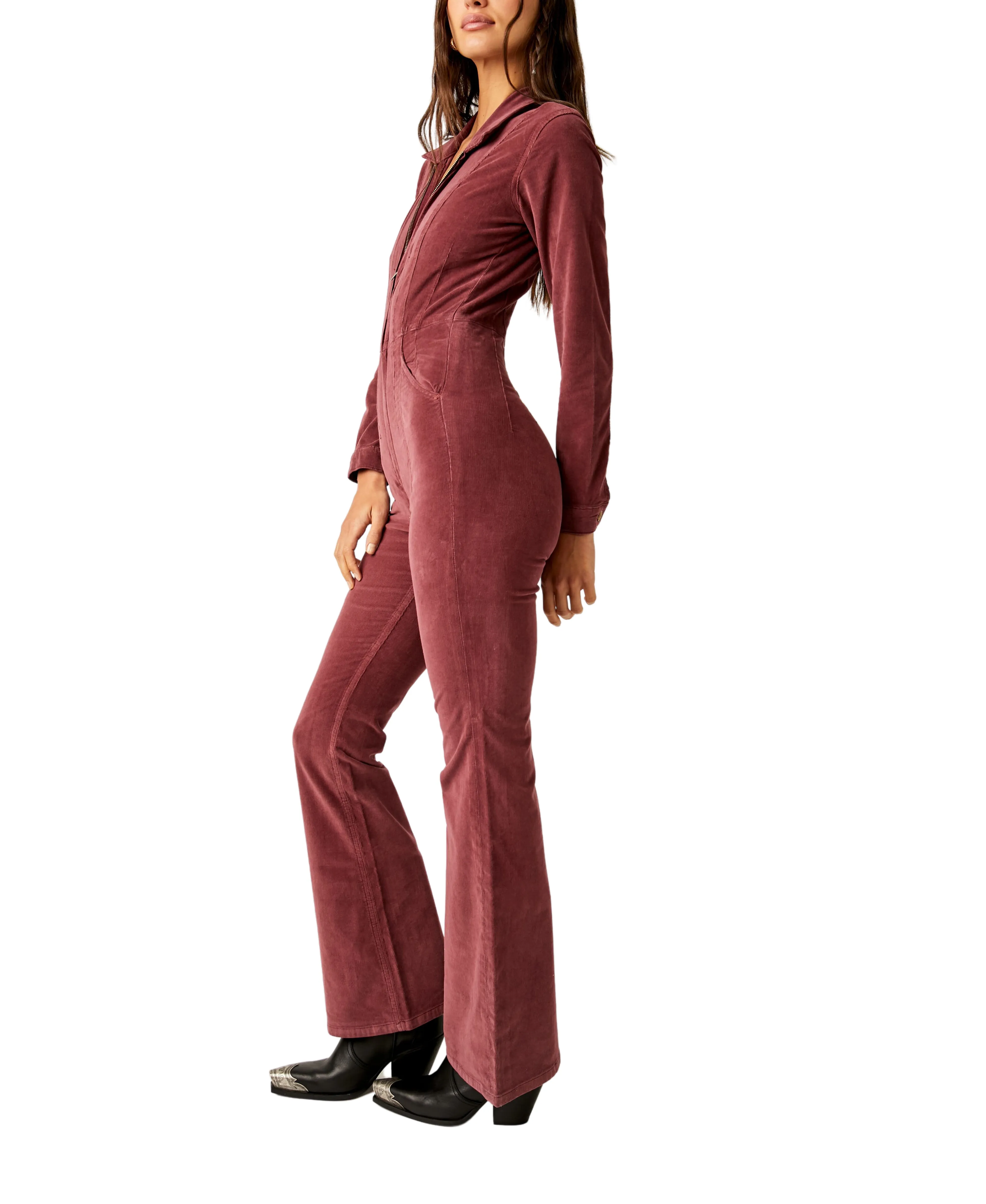 Free People Jayde Cord Flare Jumpsuit