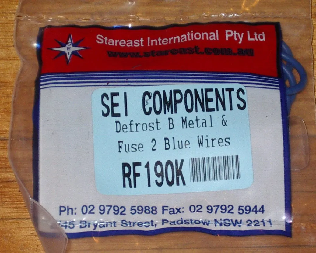 Fridge Defrost Overtemp Thermal Fuse 73degC - Part # RF190K