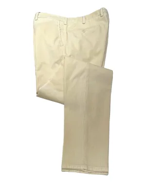 Garment-dyed leisure fit trouser in cotton corduroy - Eggshell