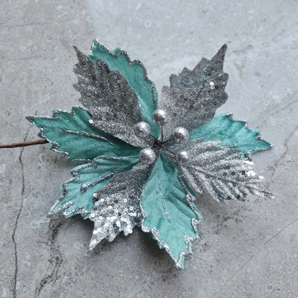 Green & silver flower
