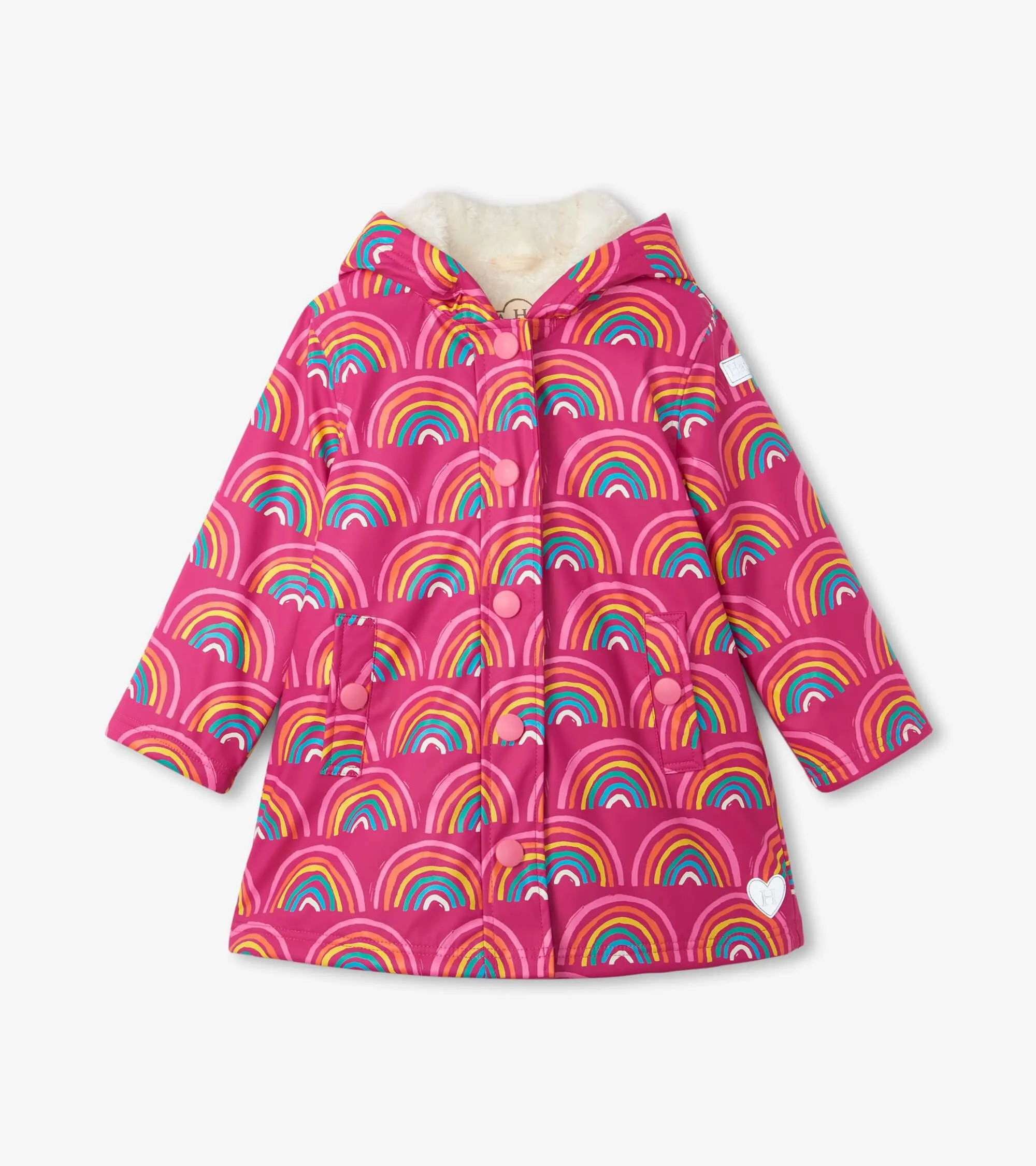 Hatley W23 Rainy Rainbow Sherpa Lined Splash Jacket F22RDK817
