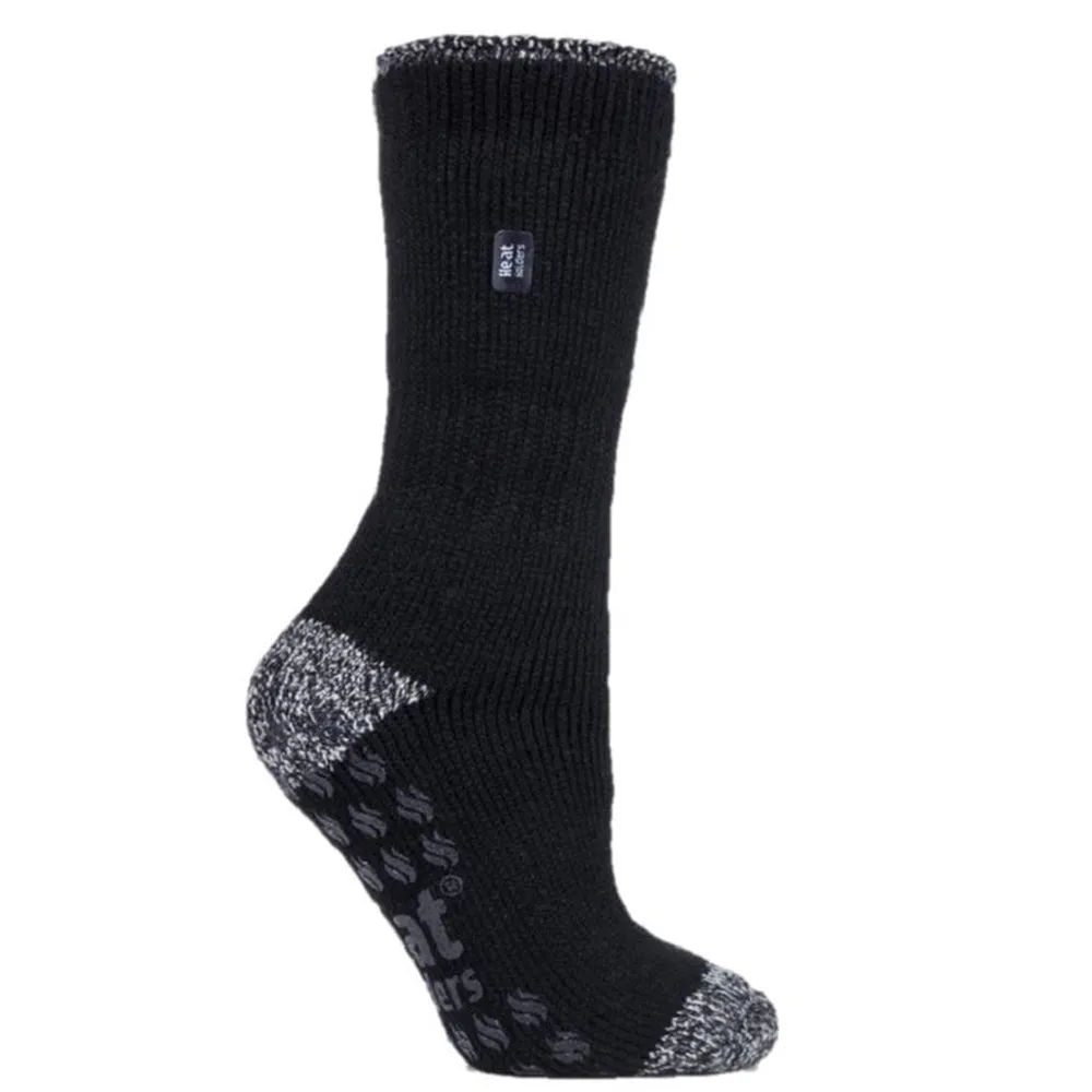 HEATHOLDERS ORIGINAL SLIPPER SOCKS BLACK- MENS