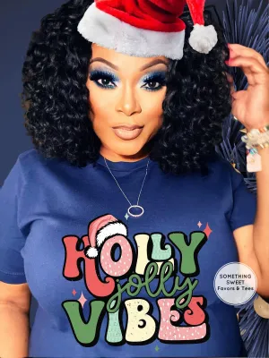 Holly Jolly Vibes Christmas Tee