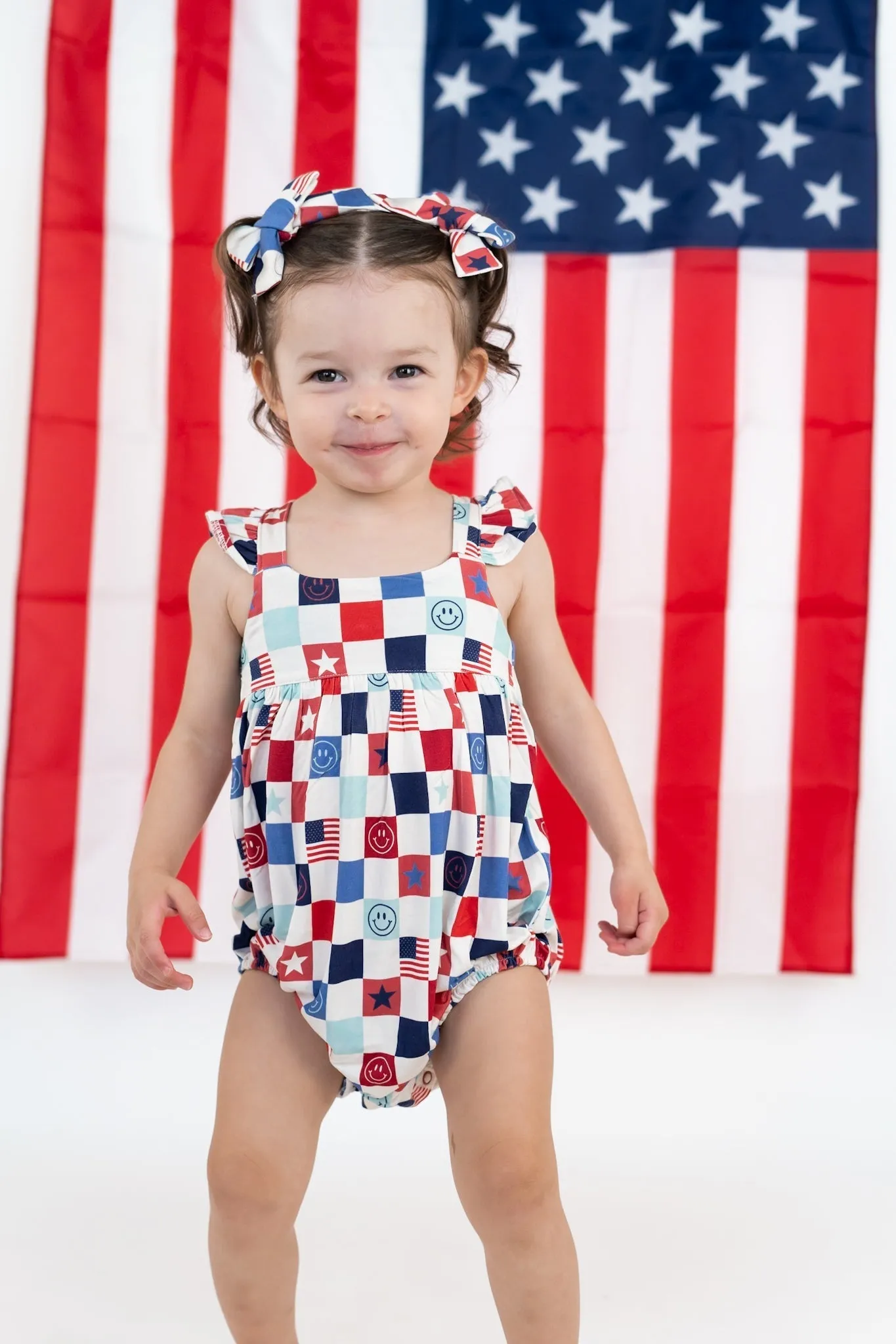 Home Of The Free Checkers Dream Bubble Romper