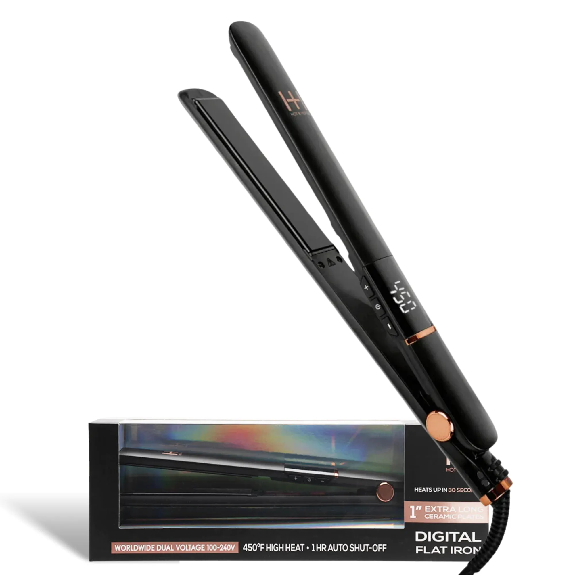 Hot & Hotter Ultimate Styling Bundle: Turbo Hair Dryer, Digital Flat Iron & 5-Barrel Curling Iron