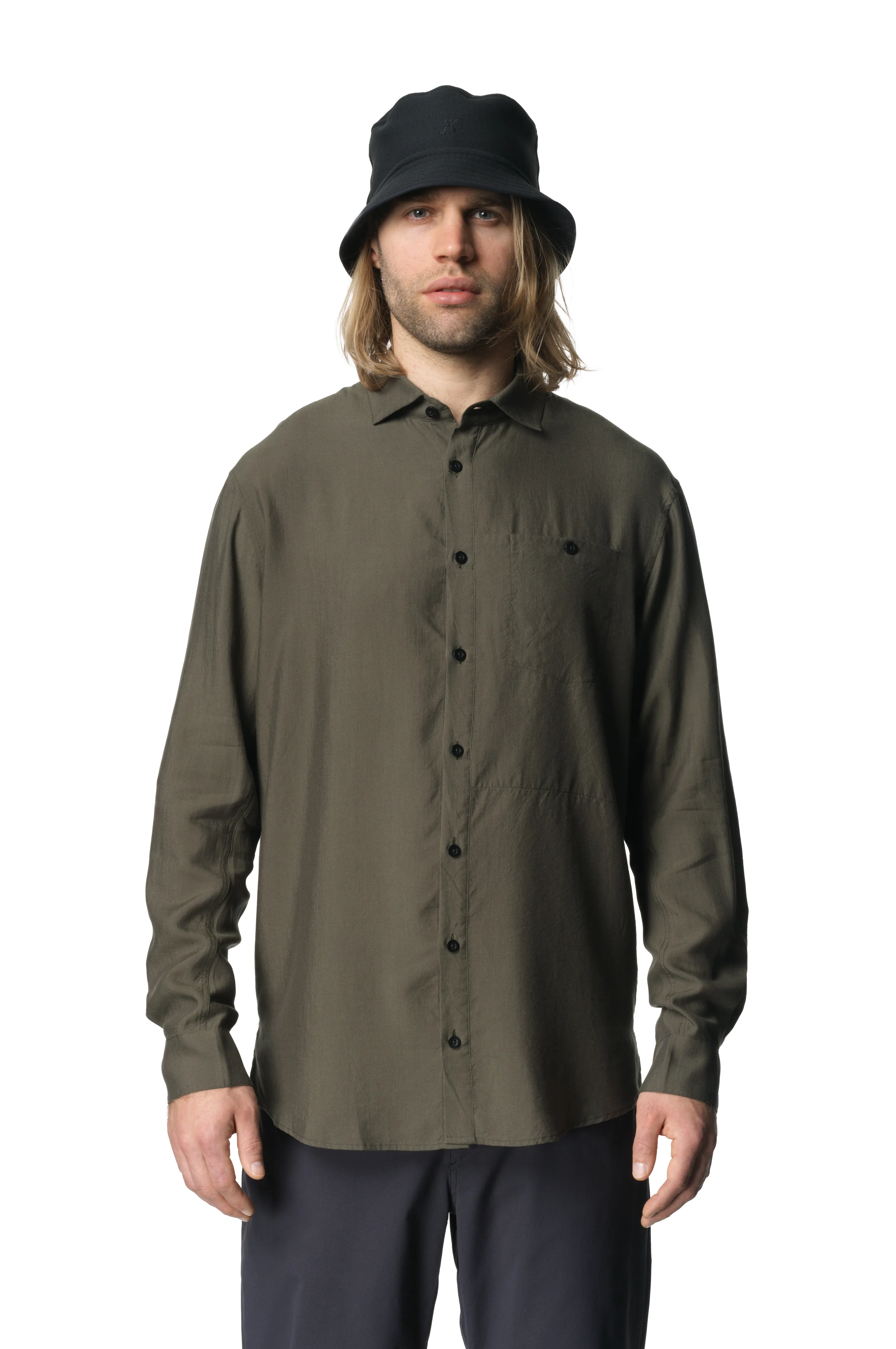 Houdini Men&#x27;s Tree Longsleeve Shirt Dawn Green | Buy Houdini Men&#x27;s Tree Longsleeve Shirt Dawn Green here | Outnorth
