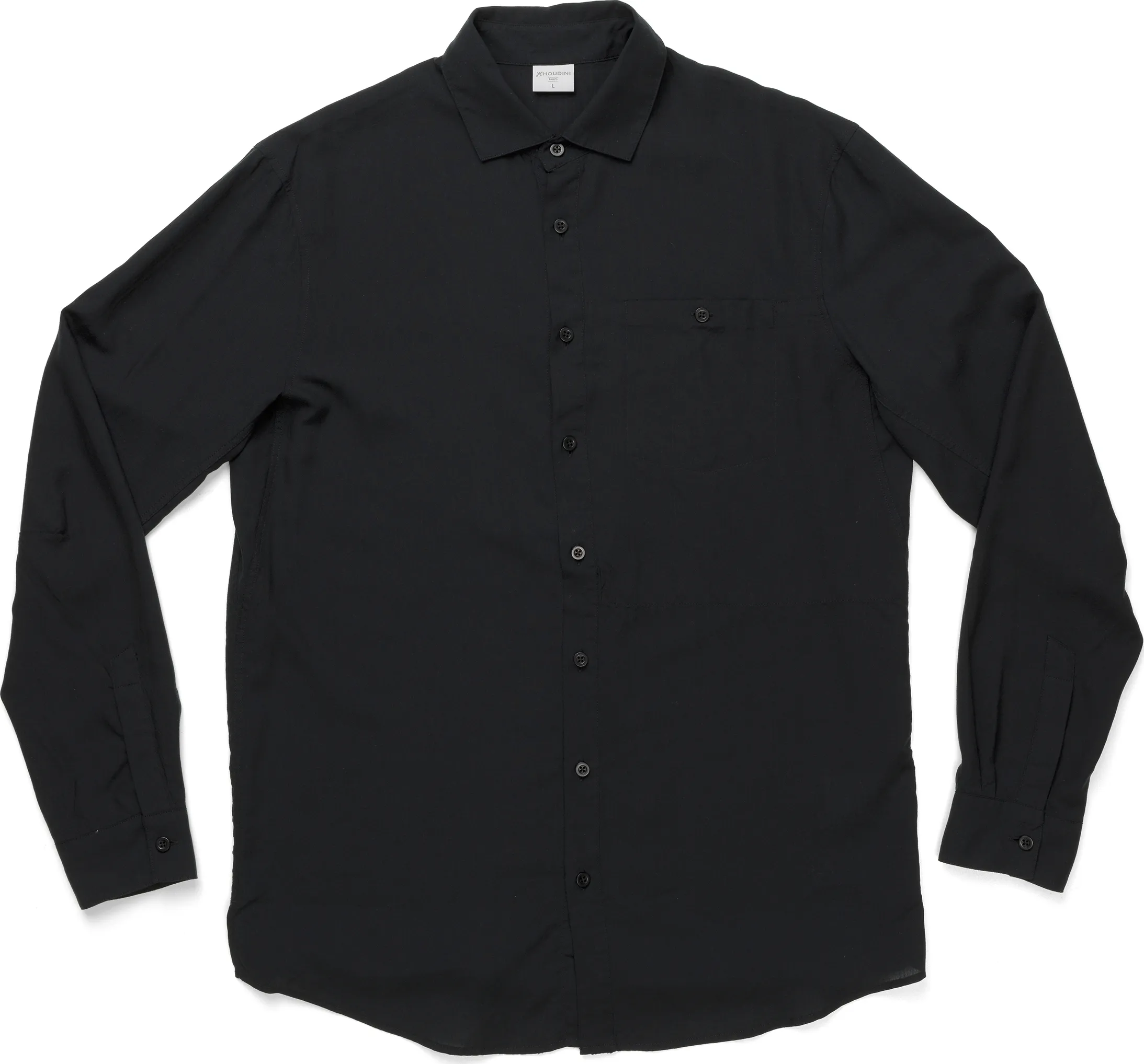Houdini Men&#x27;s Tree Longsleeve Shirt True Black Light | Buy Houdini Men&#x27;s Tree Longsleeve Shirt True Black Light here | Outnorth