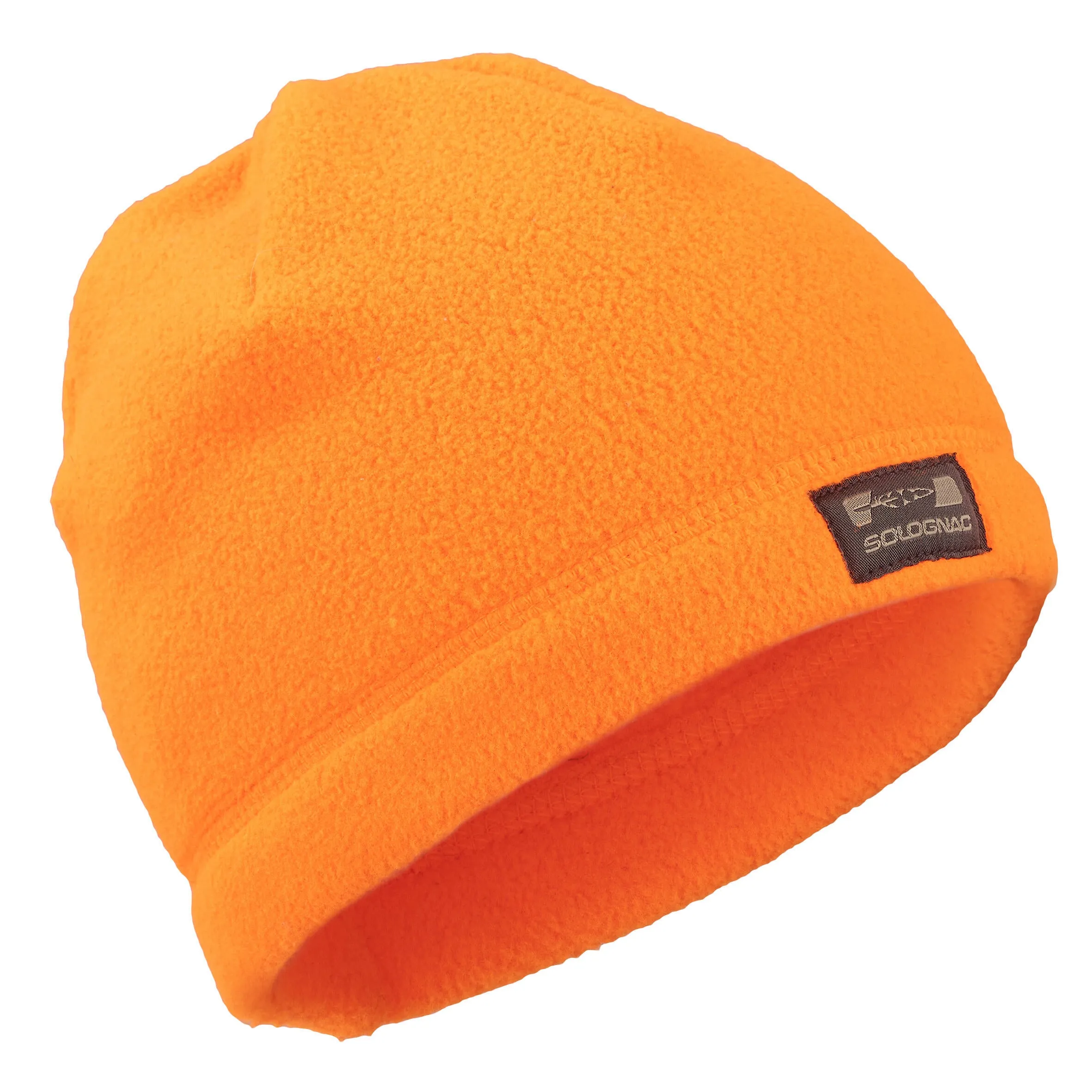 Hunting cap fleece 100 orange children's SOLOGNAC, neon blood orange