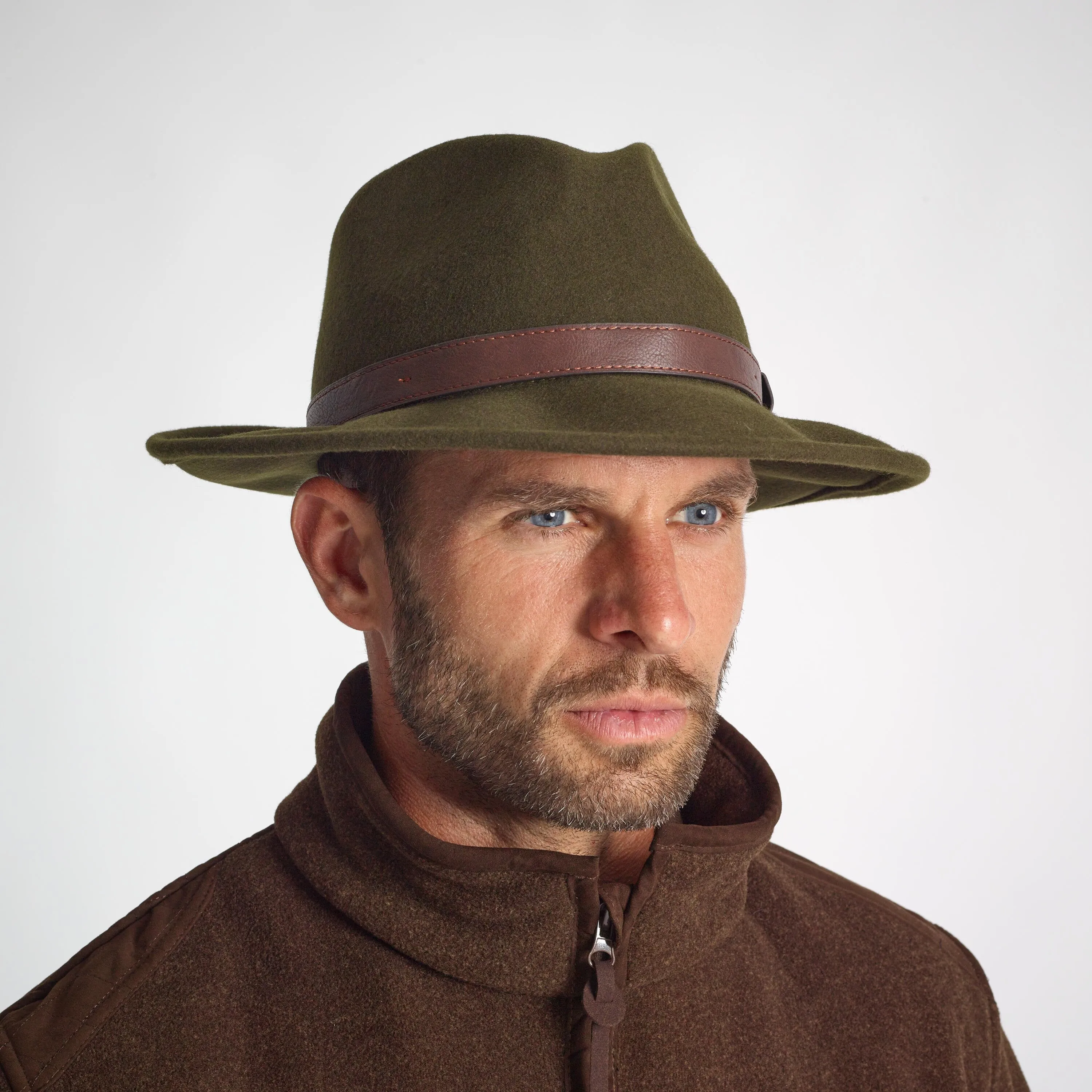 Hunting hat 100 water-repellent green SOLOGNAC, dark khaki