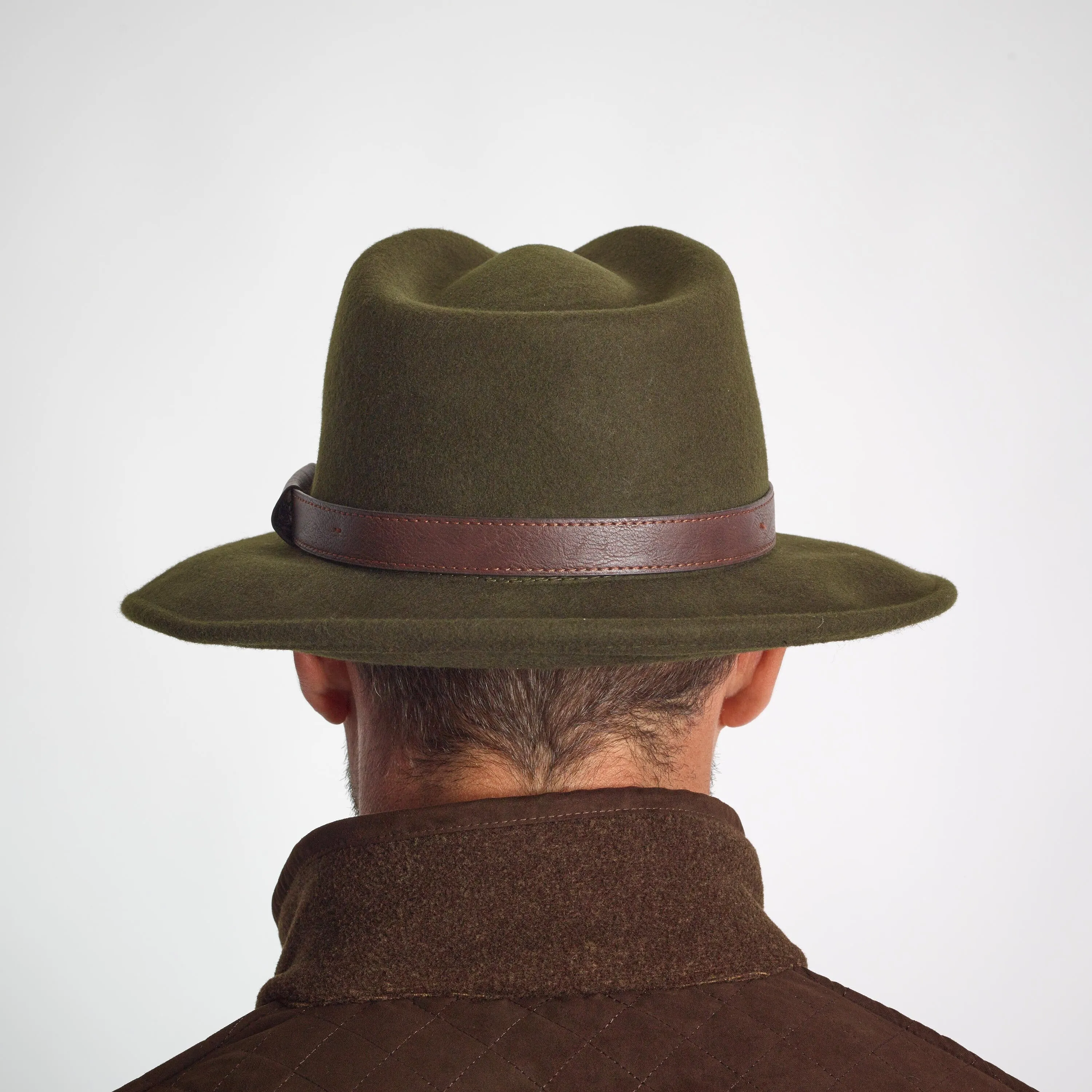 Hunting hat 100 water-repellent green SOLOGNAC, dark khaki