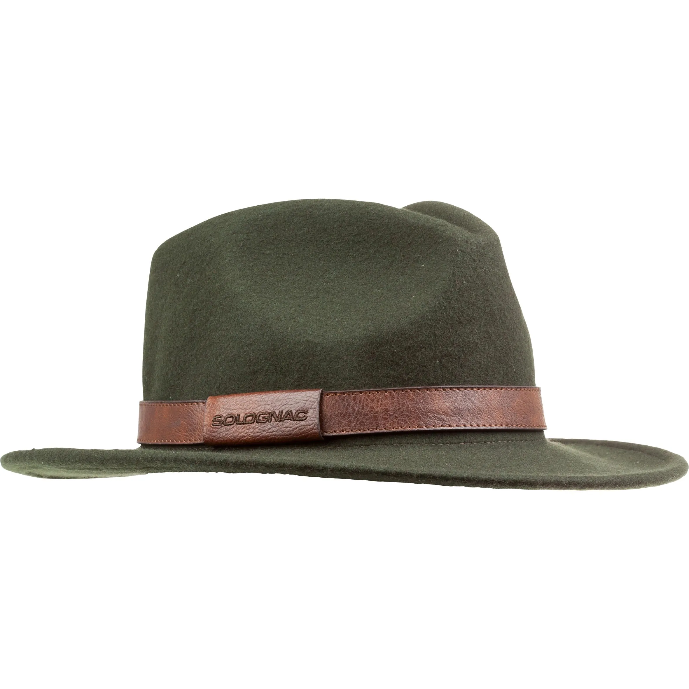 Hunting hat 100 water-repellent green SOLOGNAC, dark khaki