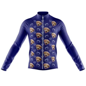I heart you Custom Face Thermal Club Jersey (dog)