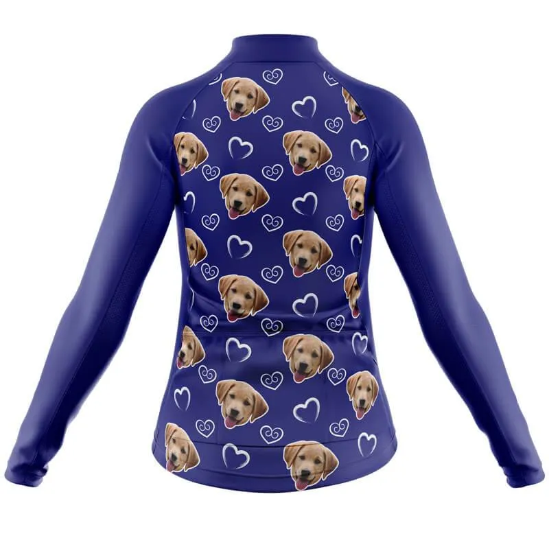 I heart you Custom Face Thermal Club Jersey (dog)