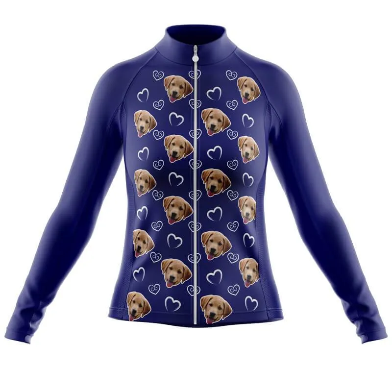 I heart you Custom Face Thermal Club Jersey (dog)