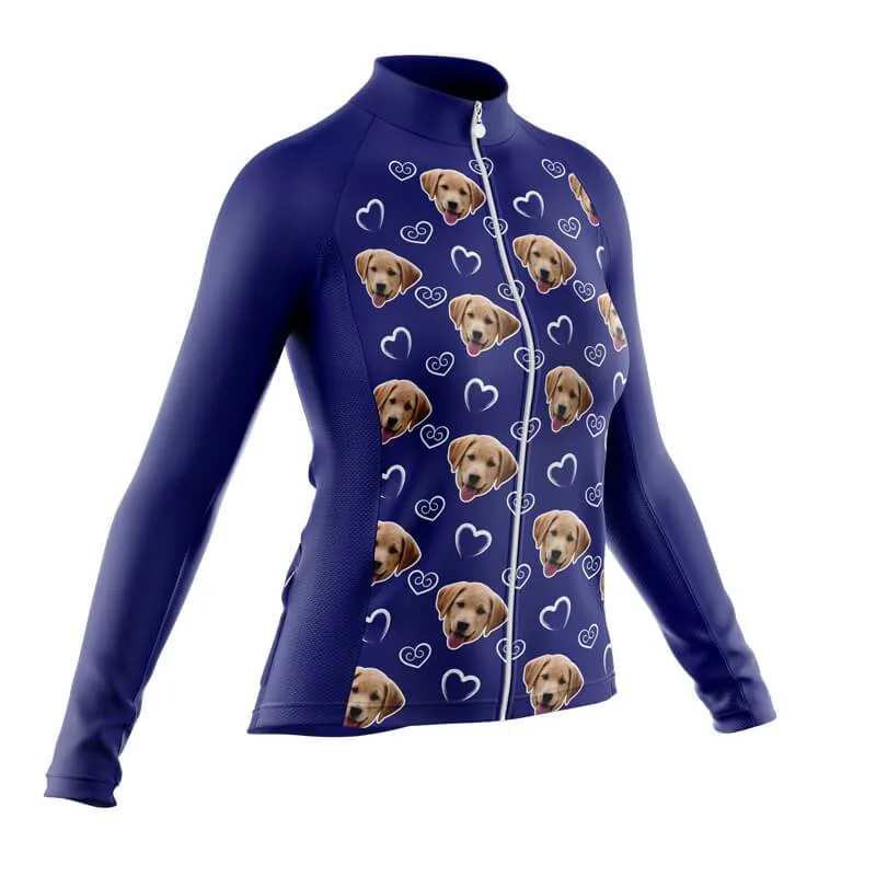 I heart you Custom Face Thermal Club Jersey (dog)