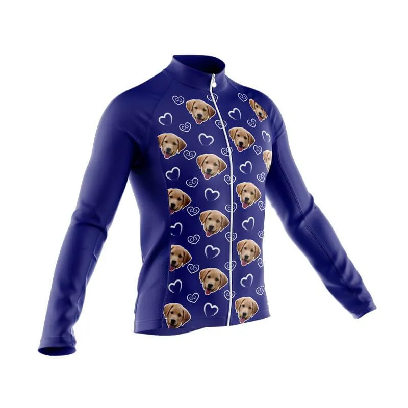I heart you Custom Face Thermal Club Jersey (dog)