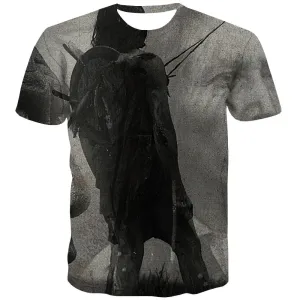 Indians T shirts Men Grassland Tshirt Anime Sunset Tshirt Printed War Tshirts Cool
