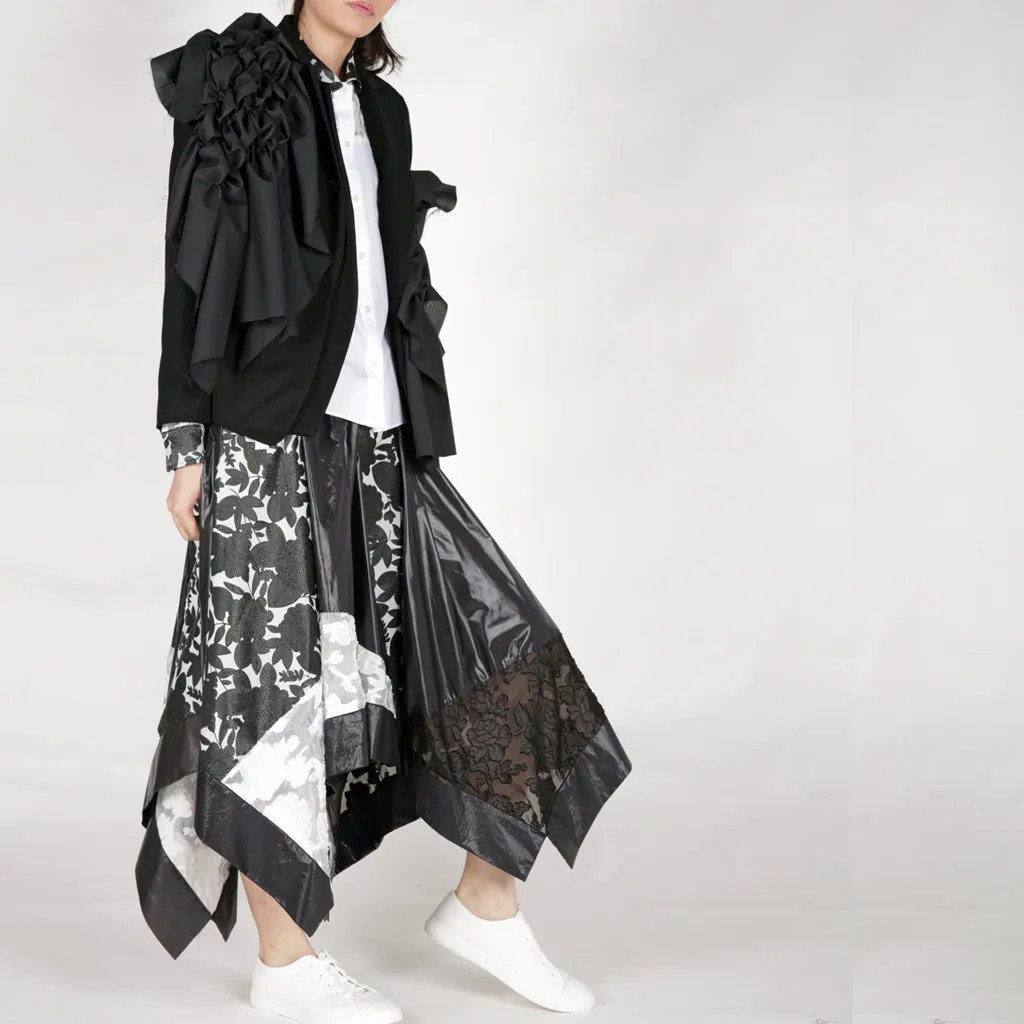 Jacket - Gathered Panels & Double Lapels