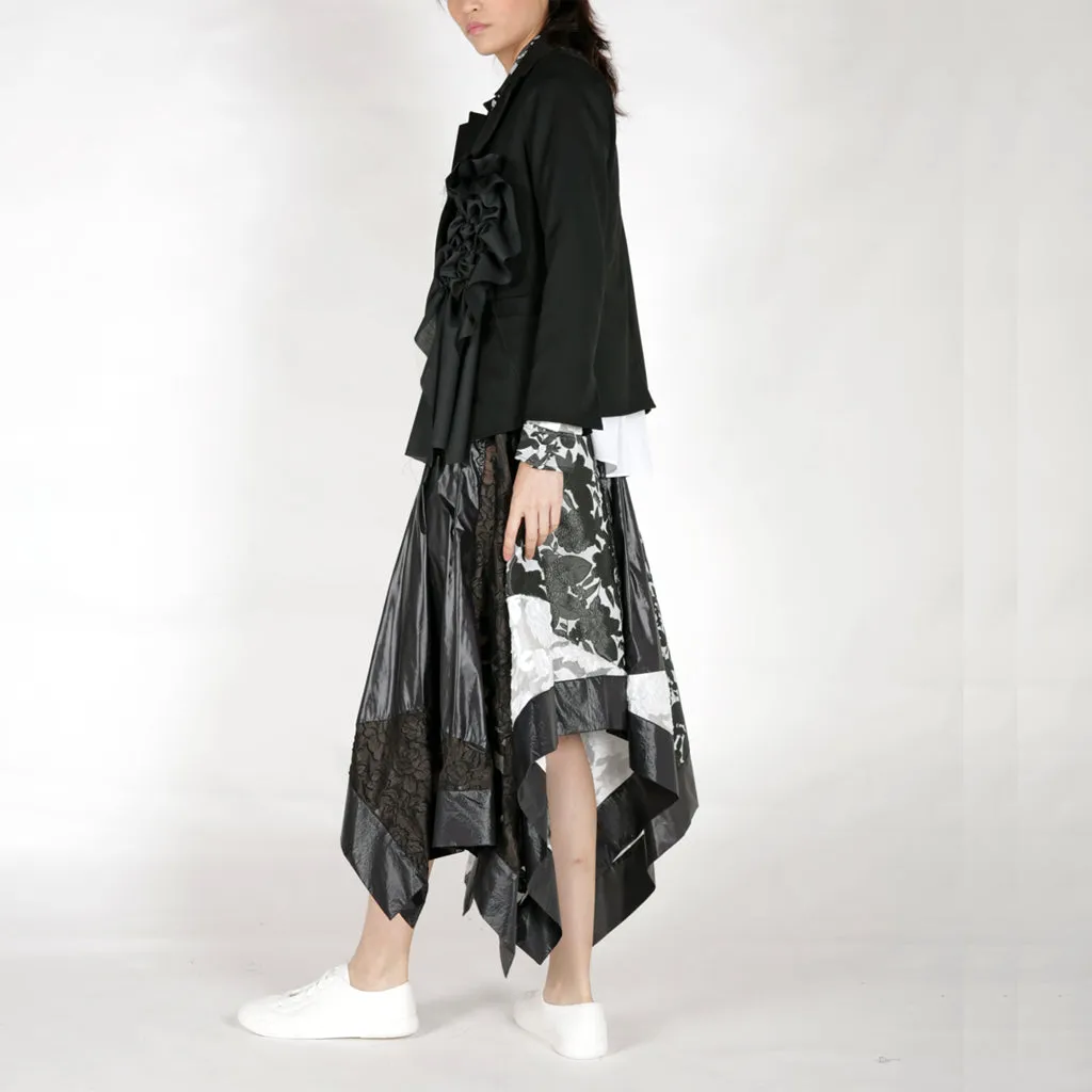 Jacket - Gathered Panels & Double Lapels