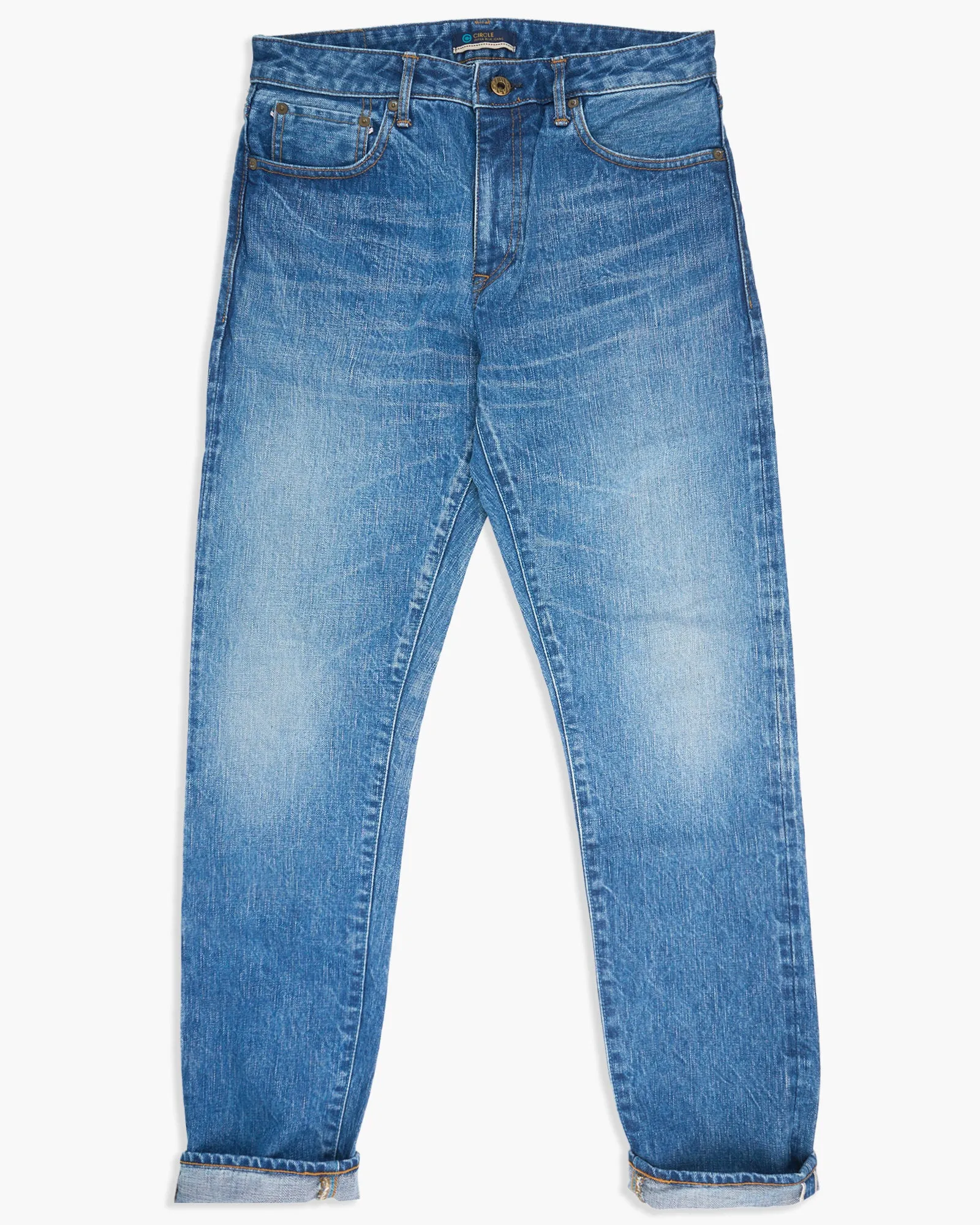 Japan Blue J301 Straight Fit 14.8oz US Cotton Selvedge Mens Jeans - Medium Indigo