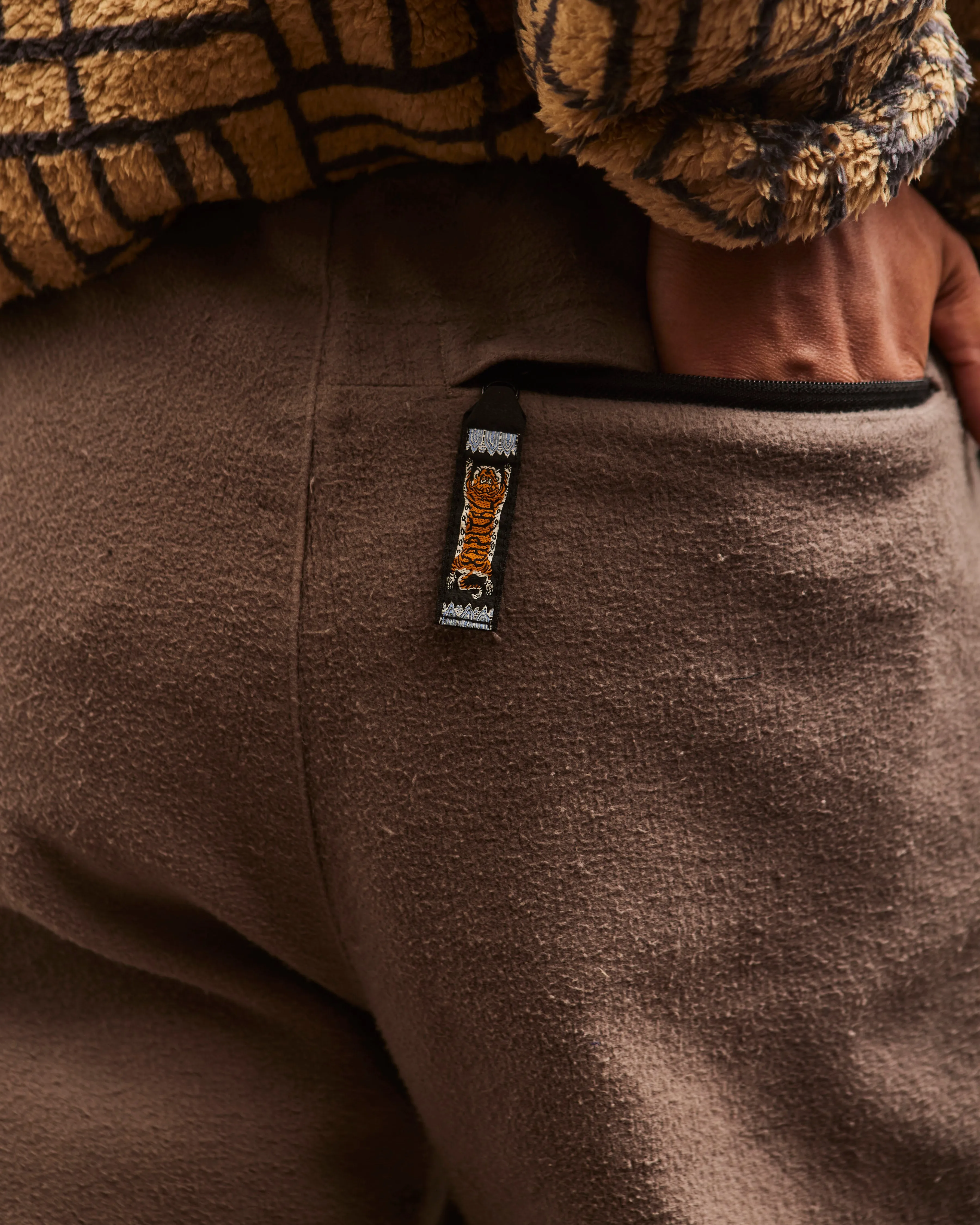 Kapital Napped Heat-Corduroy Easy Pants, Grey