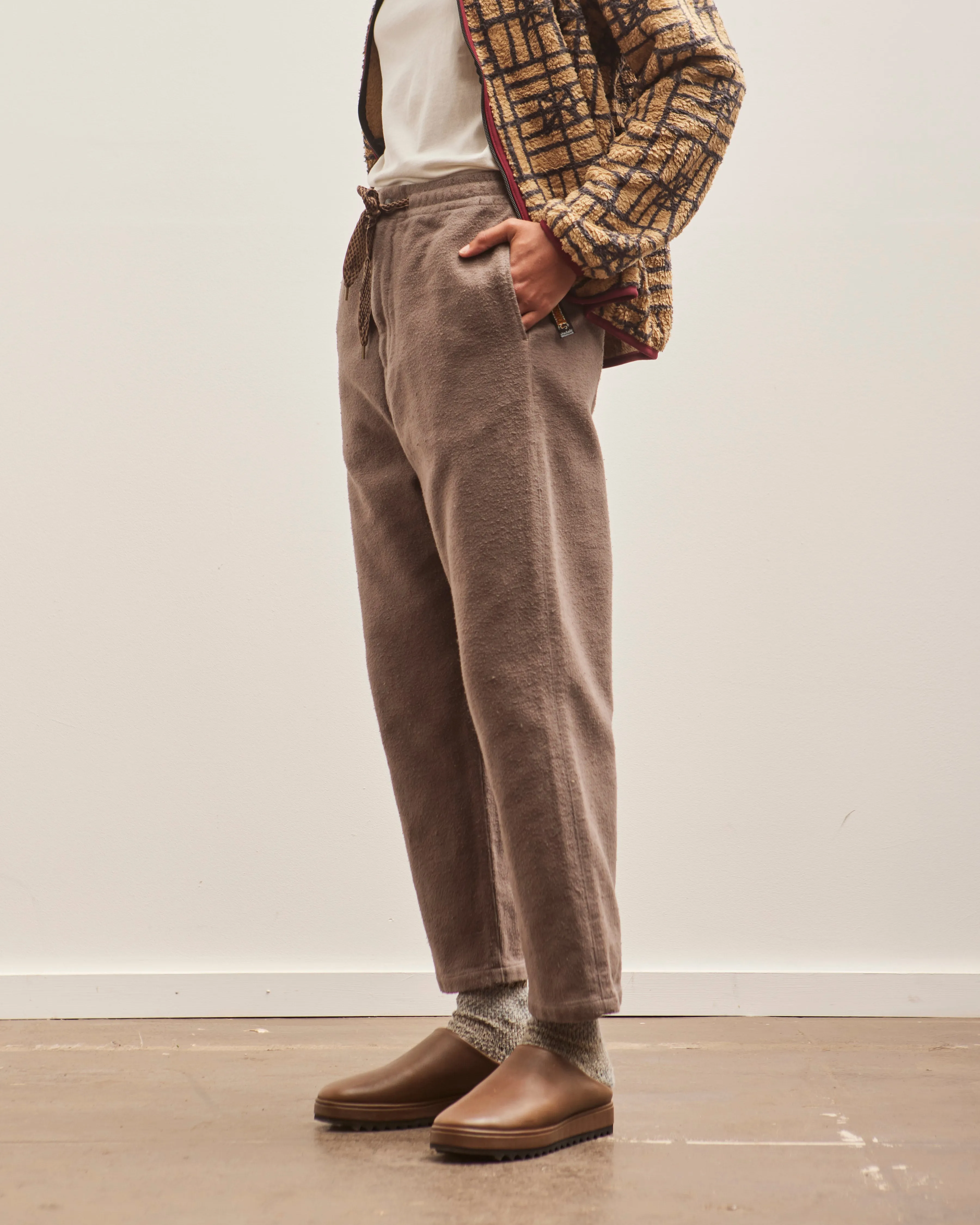 Kapital Napped Heat-Corduroy Easy Pants, Grey