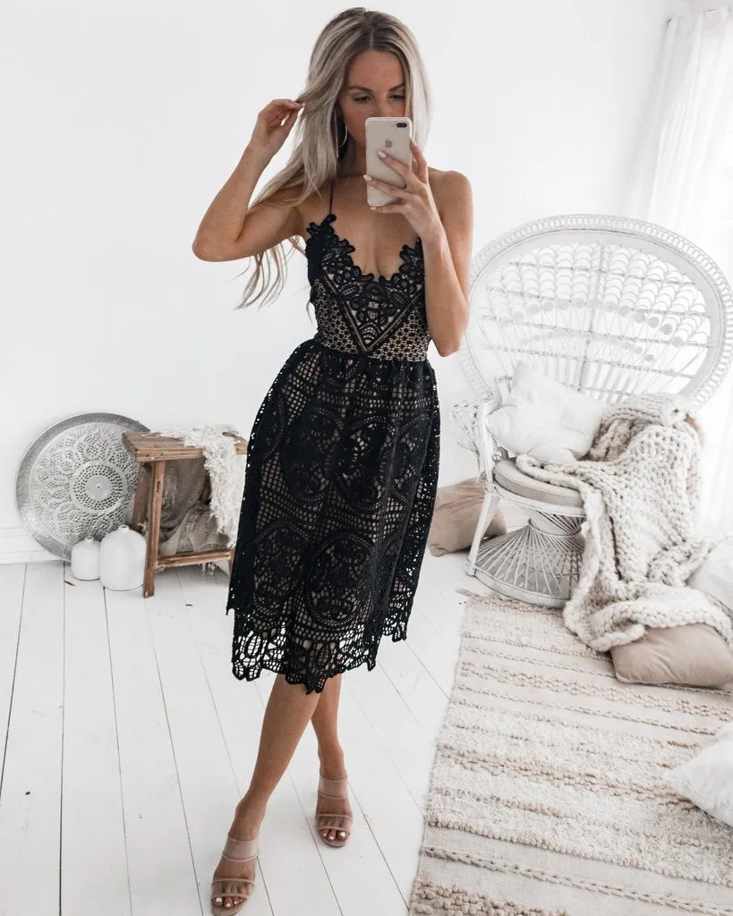 Lace Halter Bohemian Party Dress, Everyday Summer Dress
