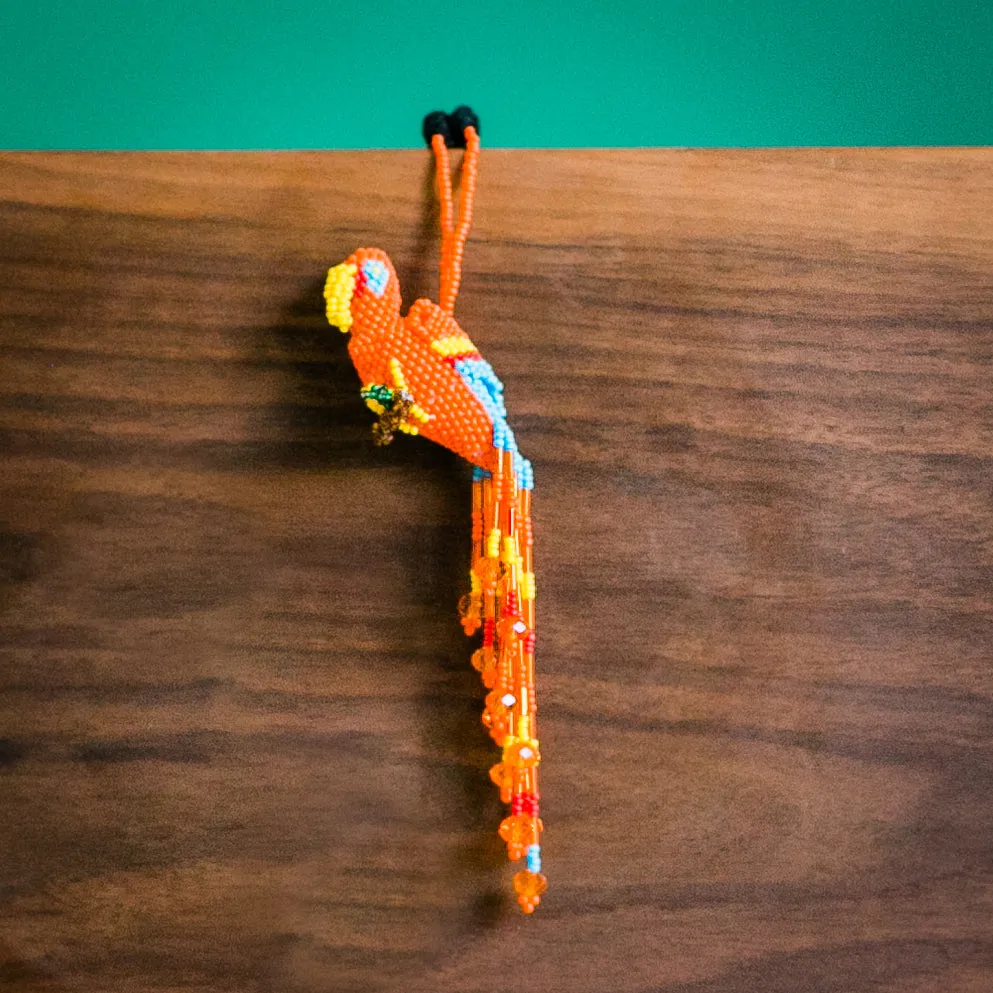 Large Beaded Parrot Ornament