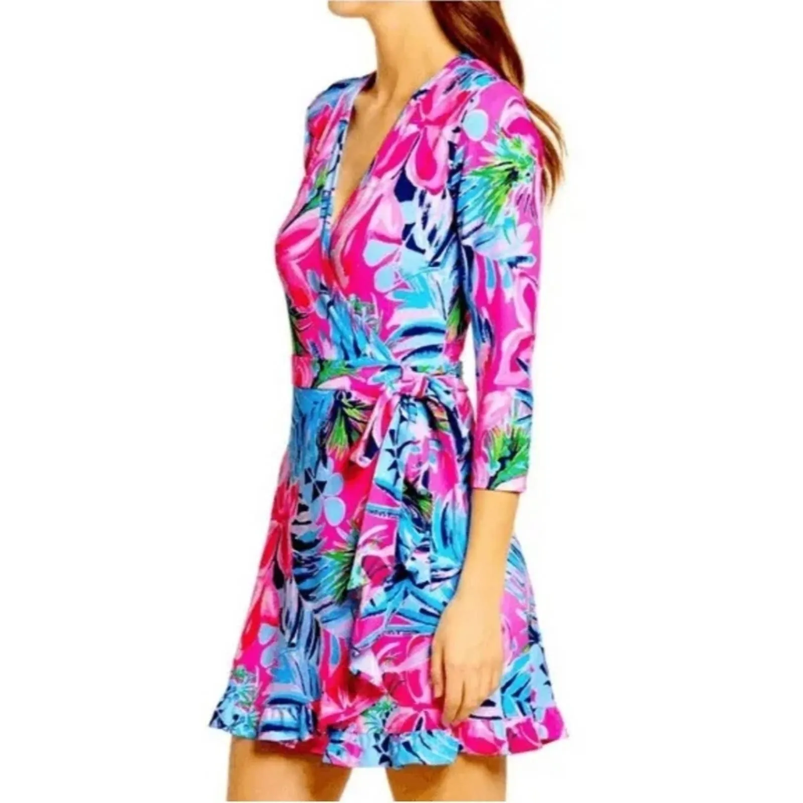 Lilly Pulitzer Jessalynne Romper Cockatoo Pink Pretty in Pink LG