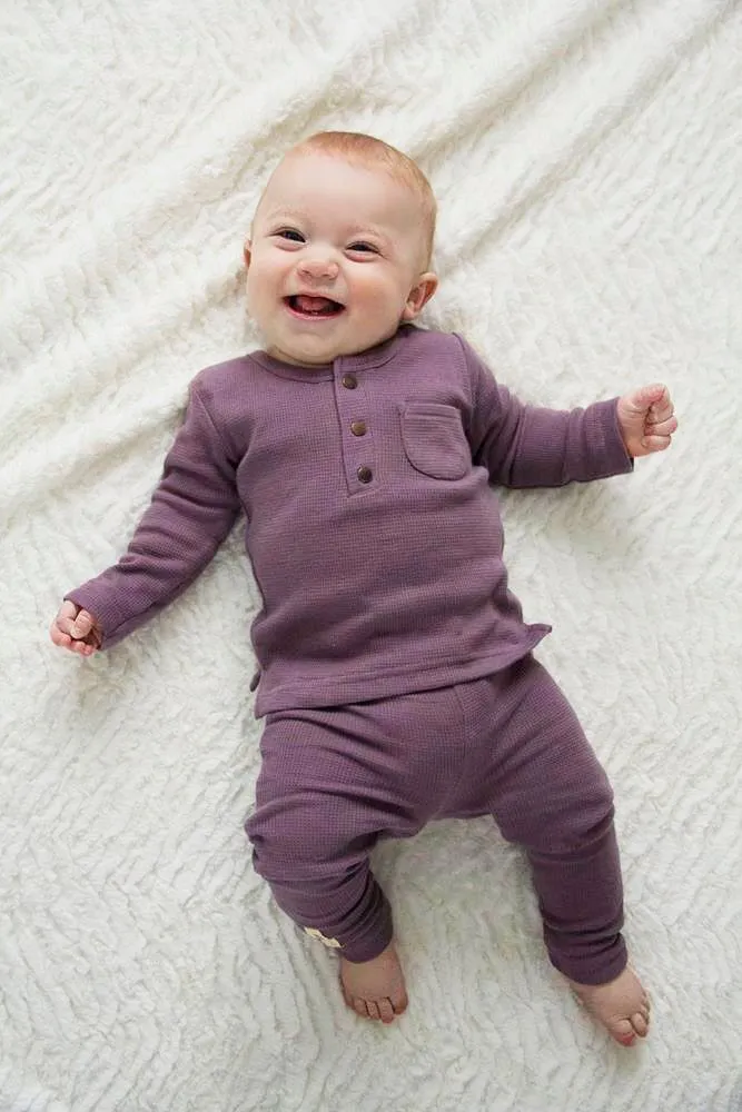 L'oved Baby Organic Thermal Long Sleeve Shirt - Amethyst