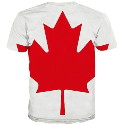 Maple Leaf T-shirt Men Canadian Flag Tshirts Casual Canada Tshirts Cool Red T-shirts 3d Harajuku Tshirts Novelty Short Sleeve