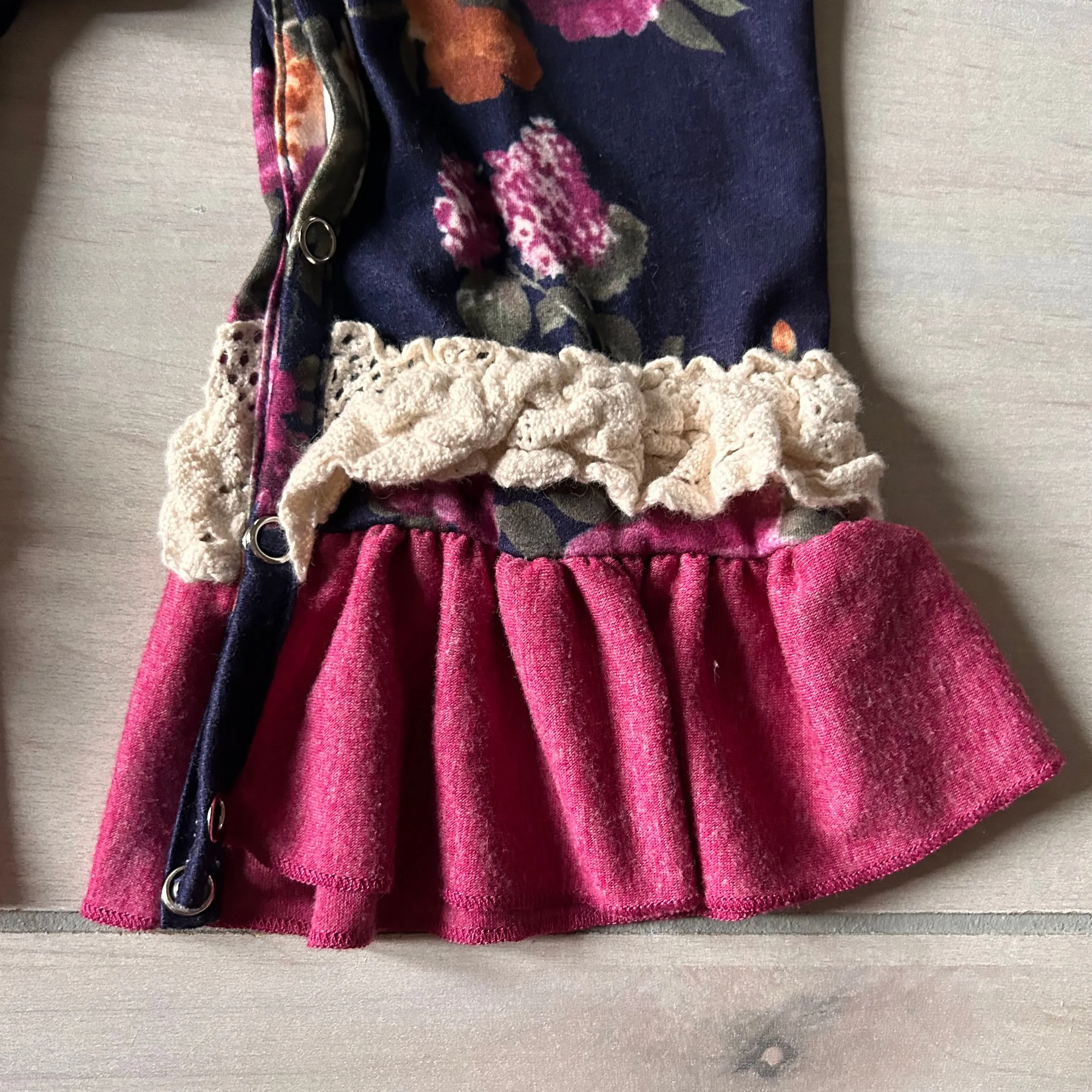 Marie Nicole Navy Floral Romper