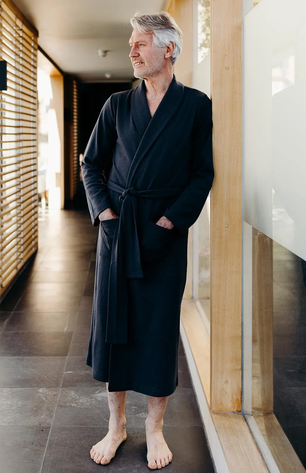 Men's Smitten Merino Wool Ponte Dressing Gown
