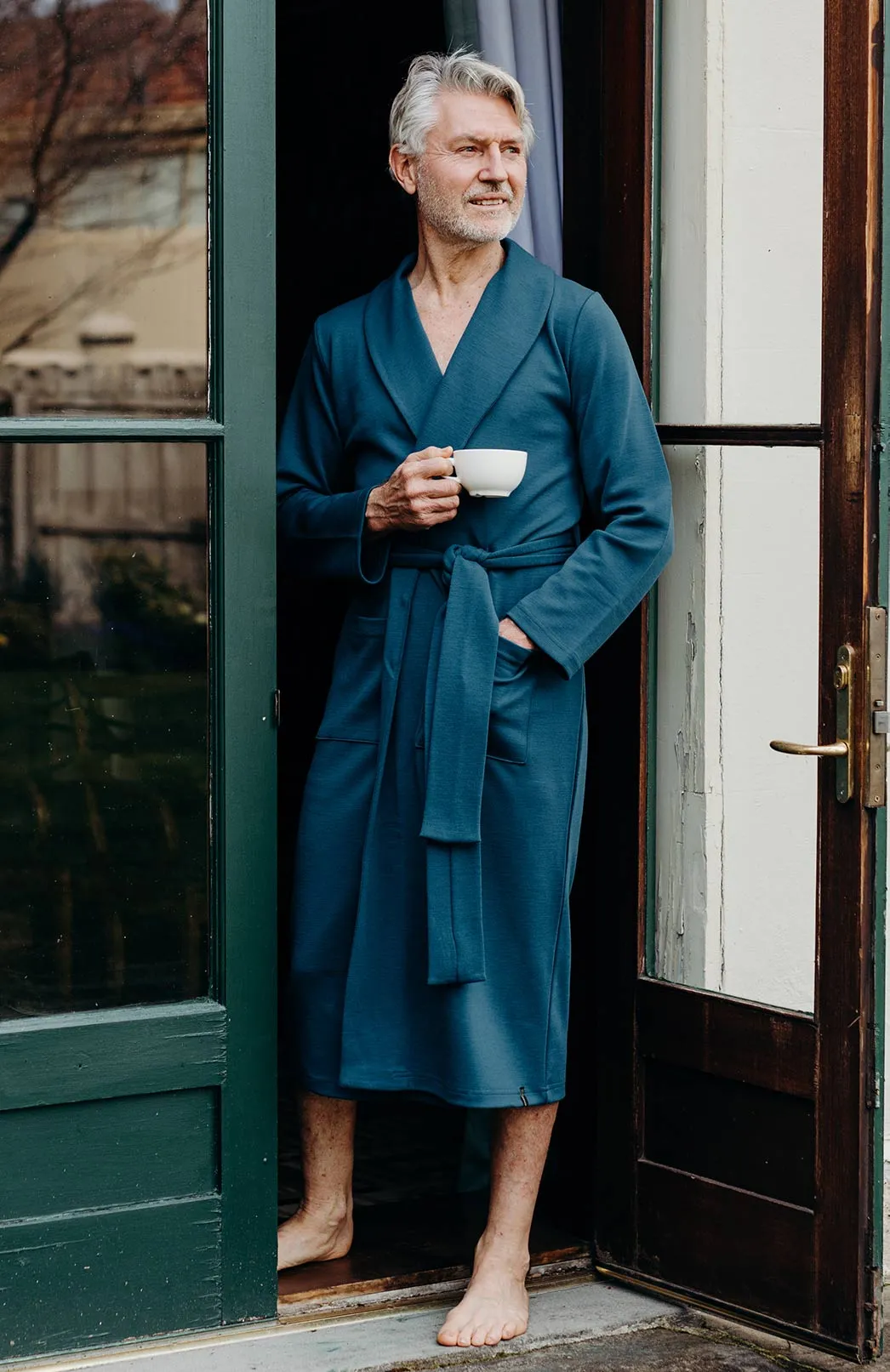 Men's Smitten Merino Wool Ponte Dressing Gown
