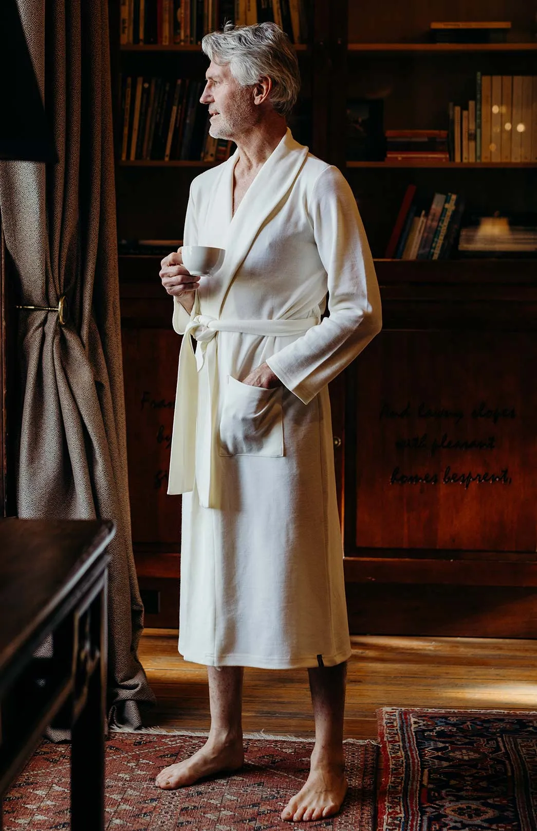 Men's Smitten Merino Wool Ponte Dressing Gown