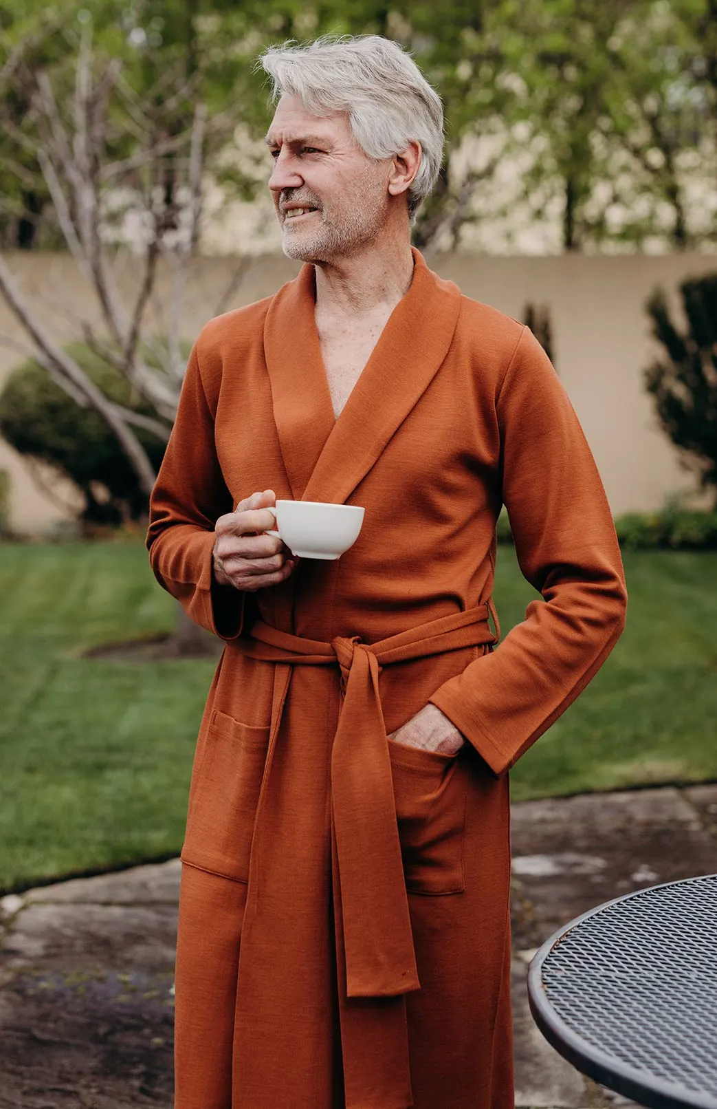 Men's Smitten Merino Wool Ponte Dressing Gown