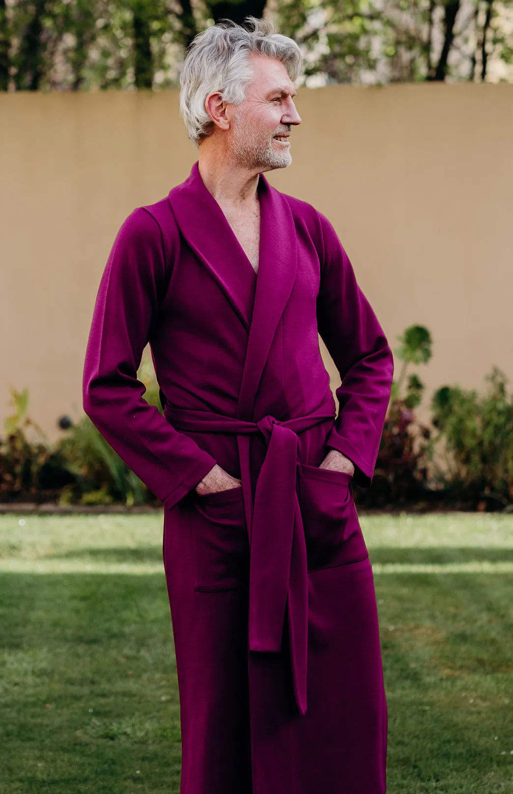 Men's Smitten Merino Wool Ponte Dressing Gown