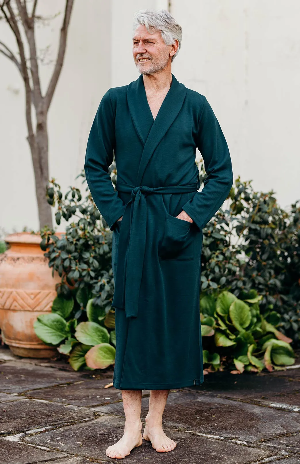 Men's Smitten Merino Wool Ponte Dressing Gown