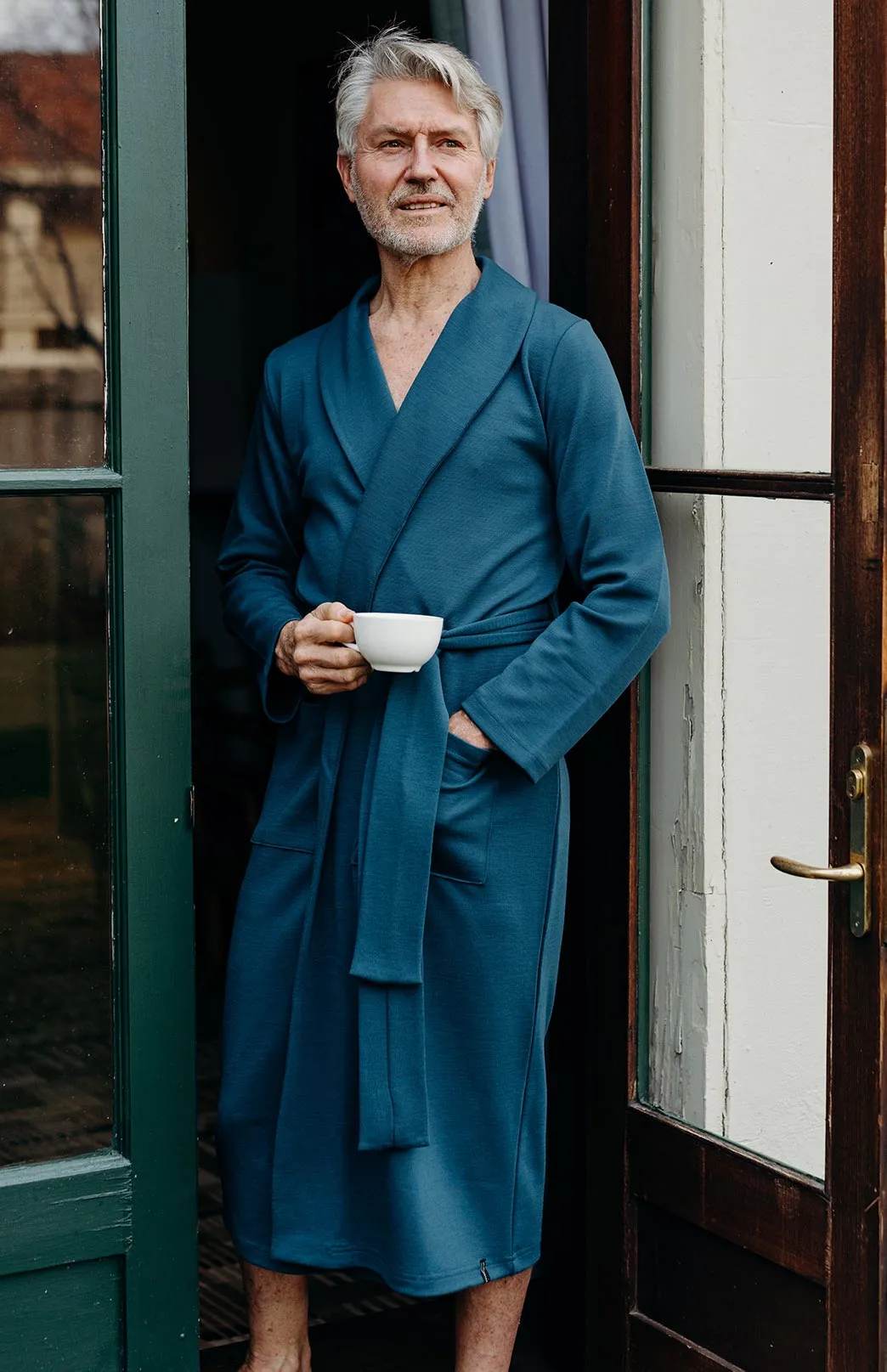 Men's Smitten Merino Wool Ponte Dressing Gown
