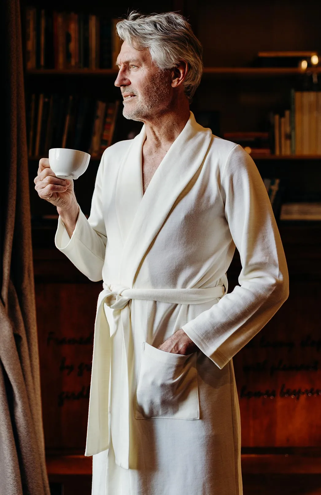 Men's Smitten Merino Wool Ponte Dressing Gown