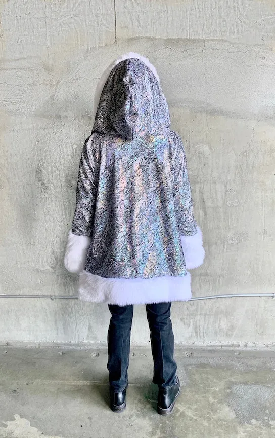 Men's Wizard Coat in "White Reptile"