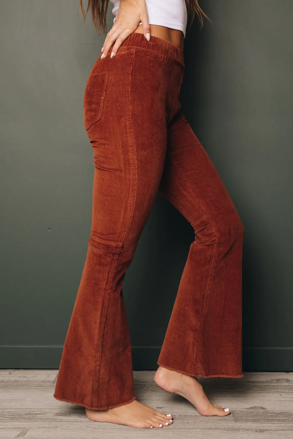 Mimi Corduroy Flared Pants