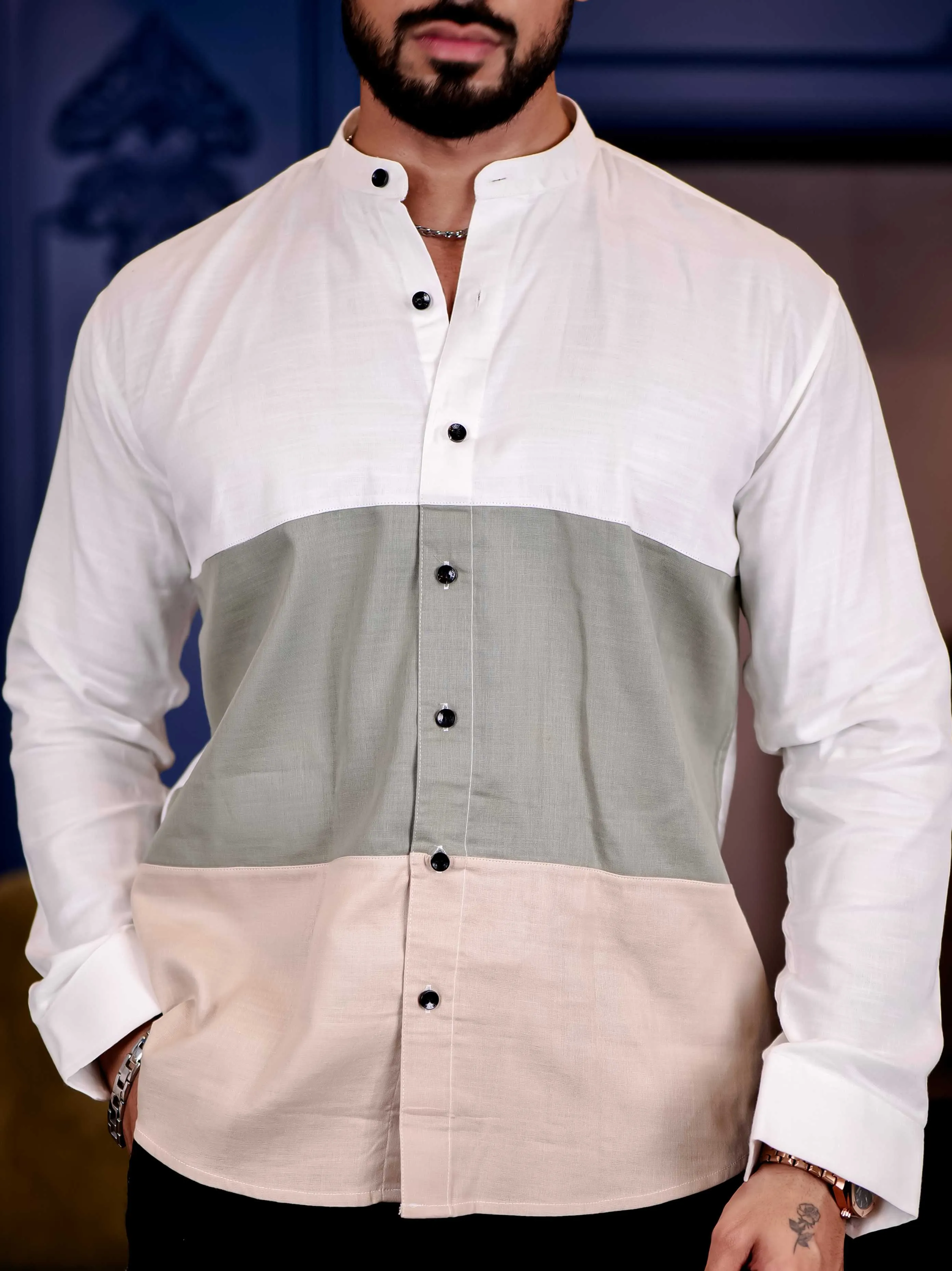 Multi Color Cut n sew Premium Kurta Linen Shirt For Men