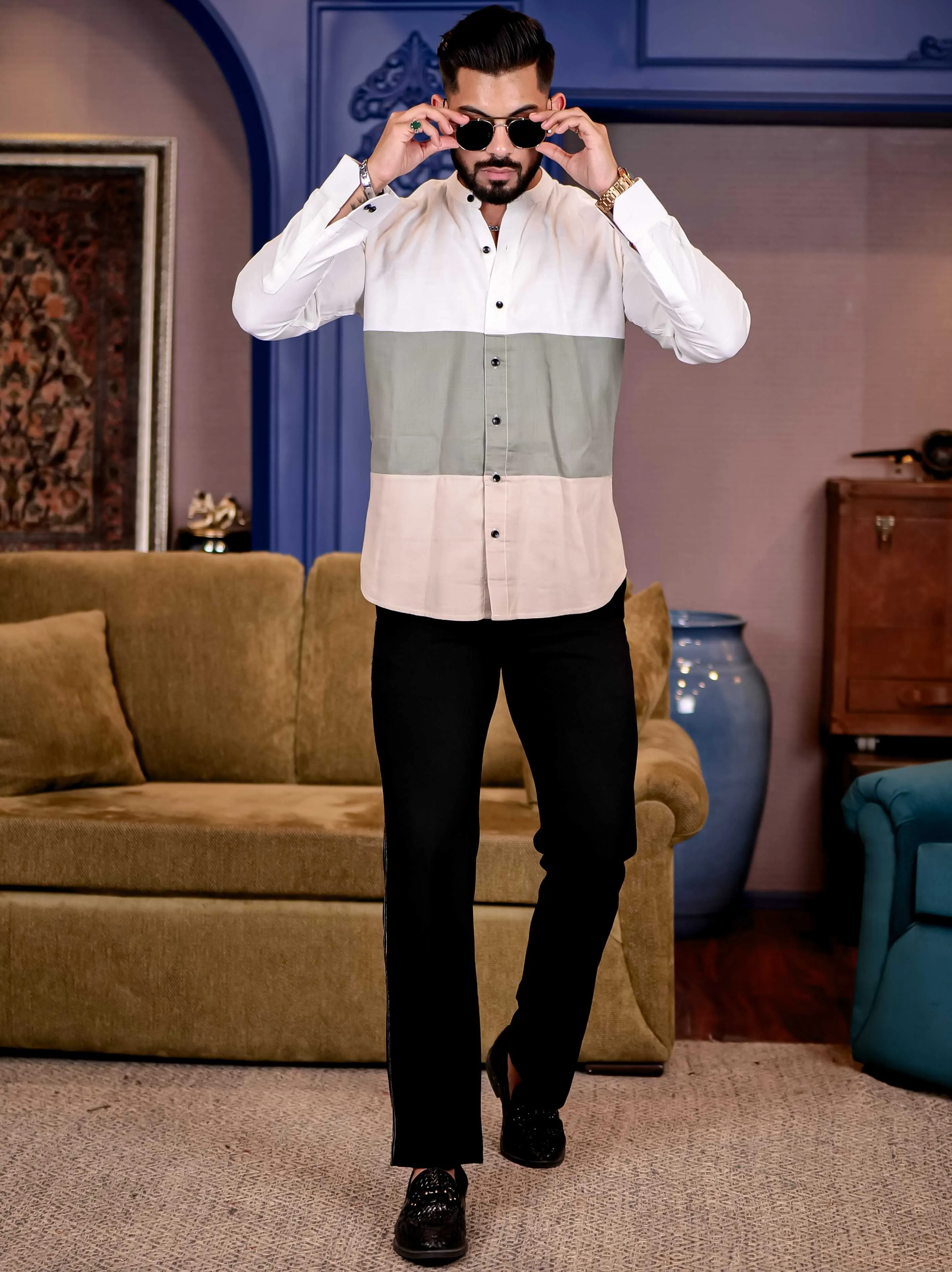 Multi Color Cut n sew Premium Kurta Linen Shirt For Men