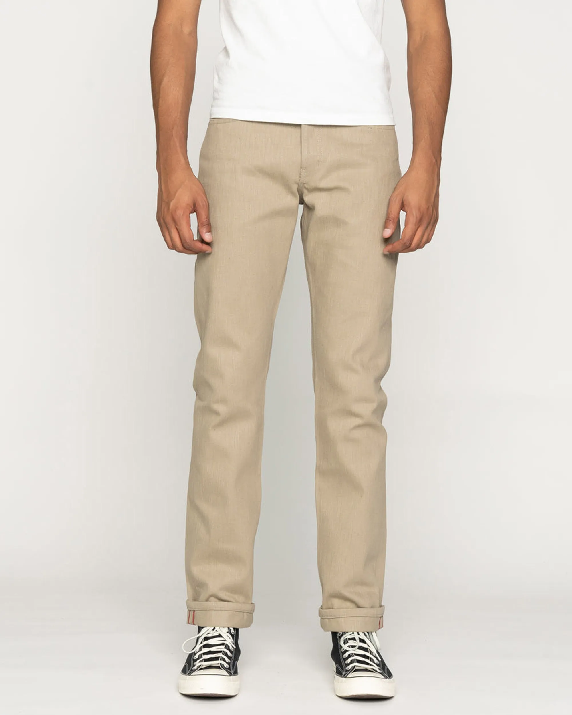 Naked & Famous Denim Weird Guy Regular Tapered Mens Jeans - Smokey Cotton Slub Selvedge