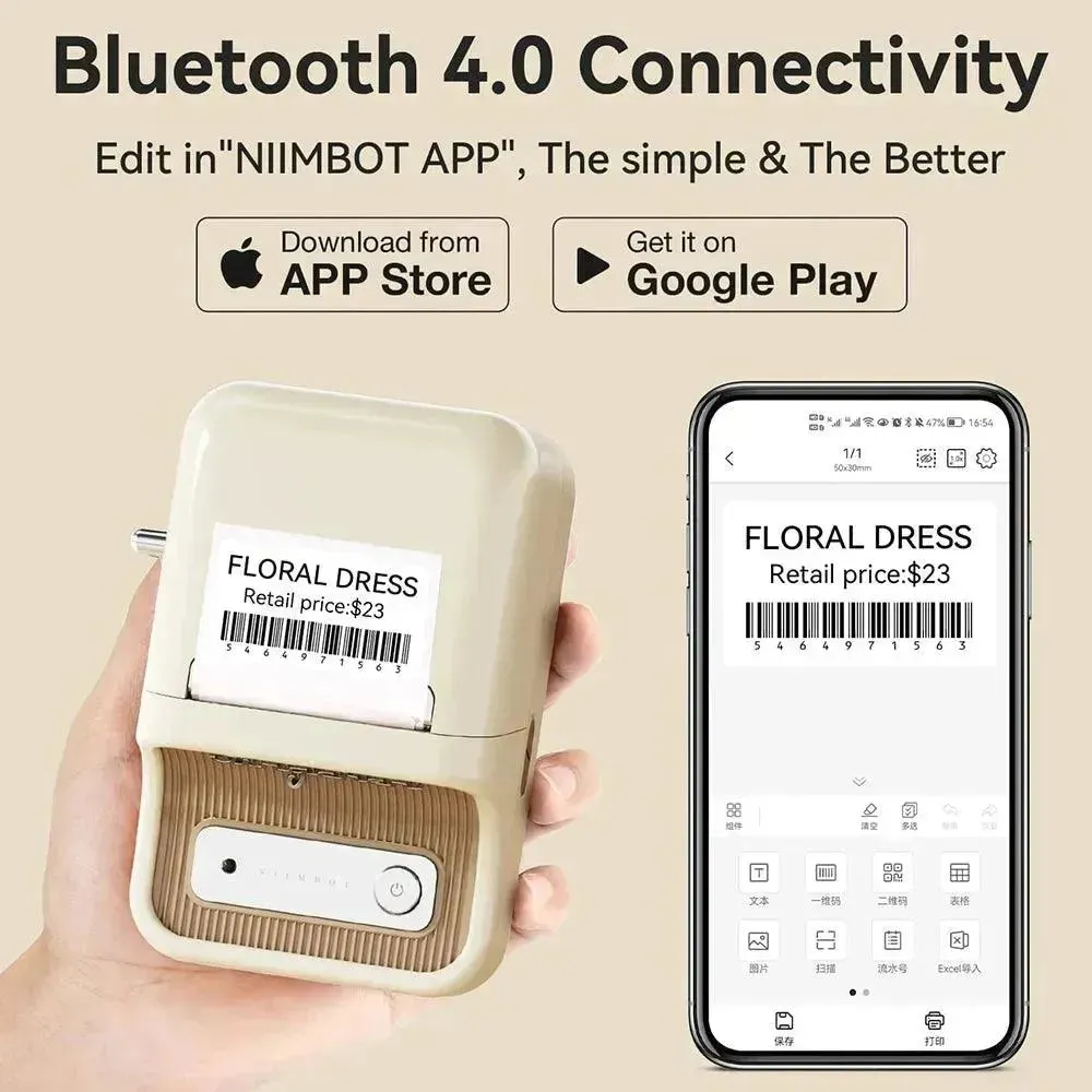 Niimbot B21 Portable Inkless Thermal Printer