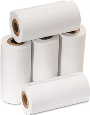 One-Ply Adding Machine/Calculator Rolls' 2-1/4 In. X 17 Ft' White' 5/Pack