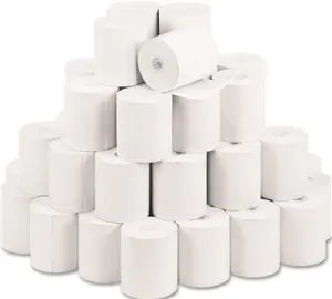One-Ply Thermal Cash Register/Point Of Sale Roll' 3-1/8" X 230 Ft' White' 50/Ct